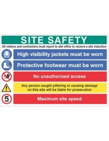 Site information sign rigid plastic version 4 Site Products